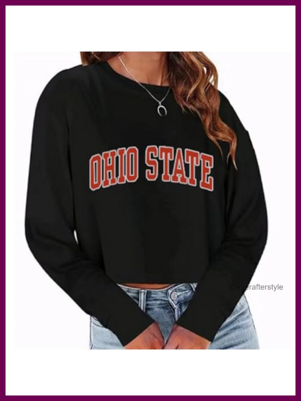 Women's Graphic Cropped Sweatshirt Long Sleeve Crewneck Pullover Top